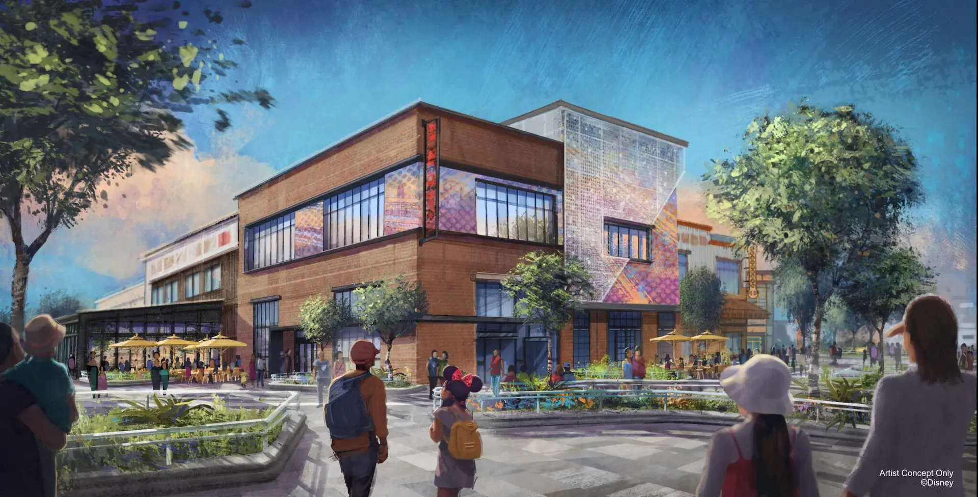 Tekening van het zuidblok van Disney Village, de volgende fase van de verbouwing
